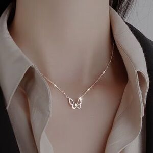 Elegant Gold Butterfly Necklace